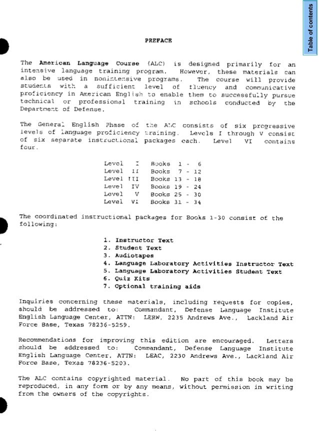 American Language Course Book Defense Language Institute